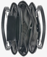 Calvin Klein Clove Mixed Material Push-Lock Triple Compartment Tote Bag