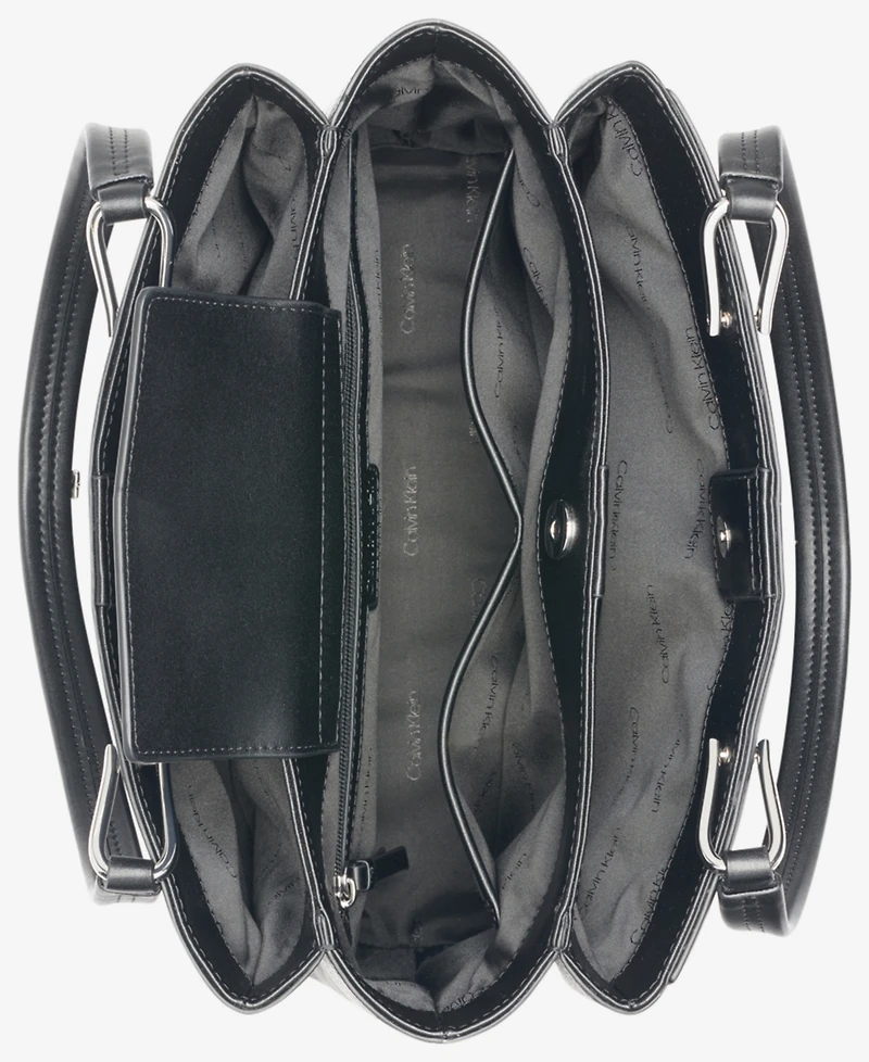Calvin Klein Clove Push-Lock Triple Compartment Tote Bag