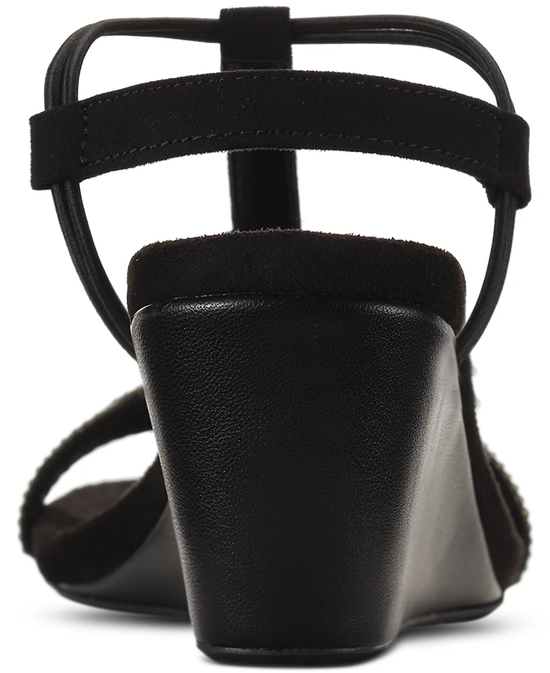 Style & Co Women's Mulan Embellished Wedge Sandals, Created Macy's