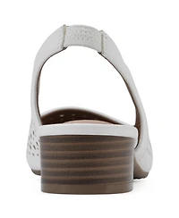 White Mountain Women's Boronic Block Heel Slingbacks