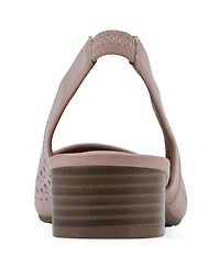 White Mountain Women's Boronic Block Heel Slingbacks