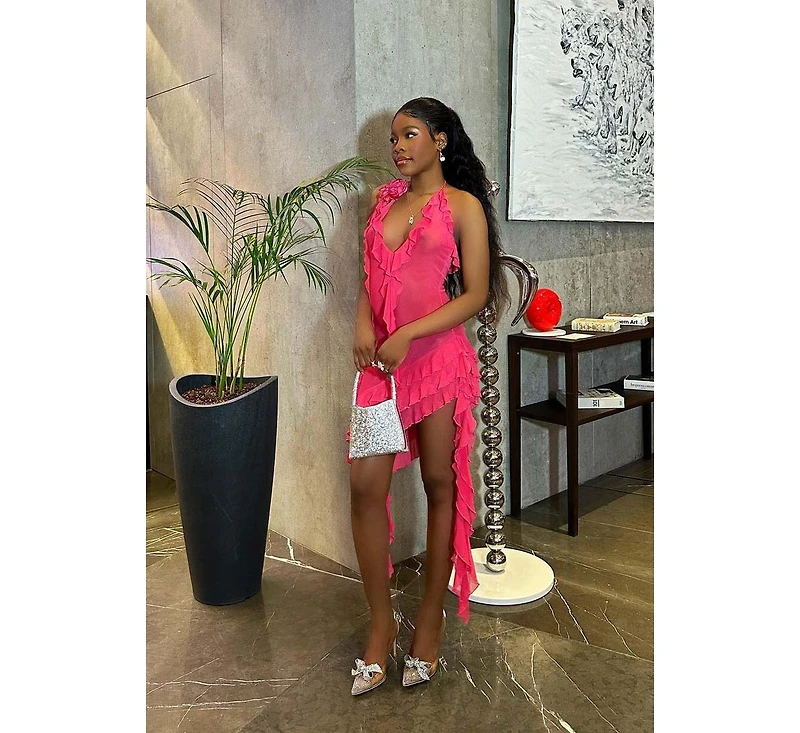 Women Erika Rhinestones Embellished Clear Pump Shoes