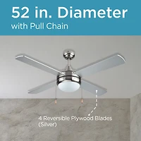 52 inch Celing Fan with Pull Chain