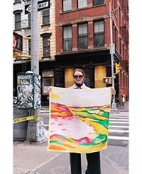 Jessie Zhao New York Double Sided Silk Scarf of The Harvest