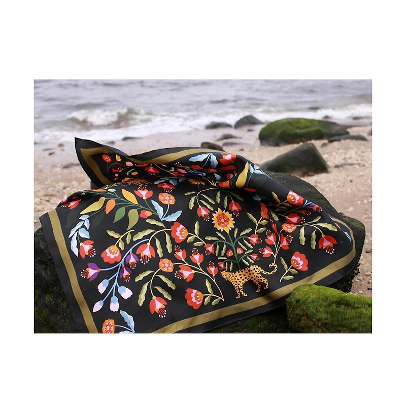 Jessie Zhao New York Double Sided Silk Scarf of Night Imagination