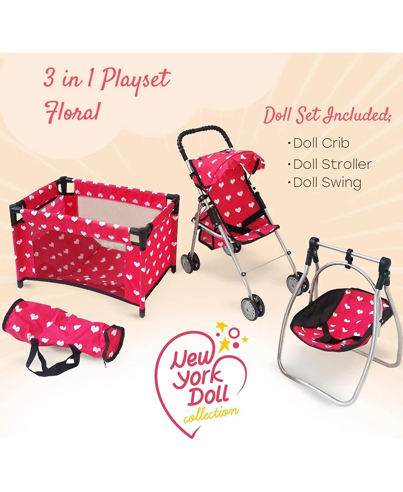 The New York Doll Collection 3-1 Baby Furniture Set