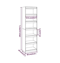 Book Cabinet/Room Divider White 23.6"x11.8"x78.5" Solid Wood Pine