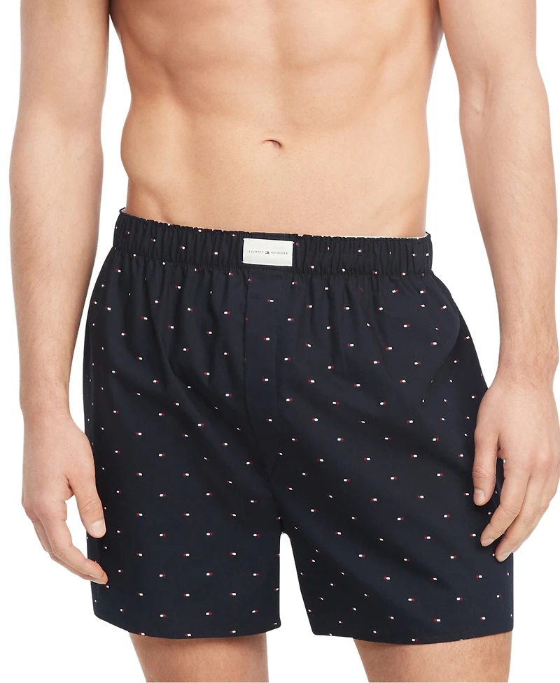 Tommy Hilfiger Men's 3-Pack Classic Printed Cotton Poplin Boxers