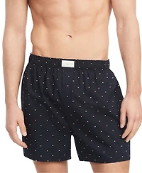 Tommy Hilfiger Men's 3-Pack Classic Printed Cotton Poplin Boxers