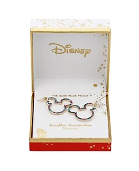 Disney Multi Color Crystal Mickey Mouse Hoop Earrings