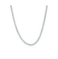 Diamond cut Franco Chain 3mm Sterling Silver 9" Anklet