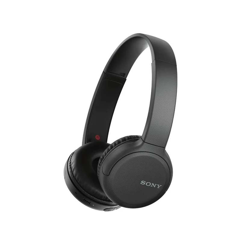 Sony Wh-CH510 Wireless On-Ear Headphones (Black) with Hardshell Case Bundle