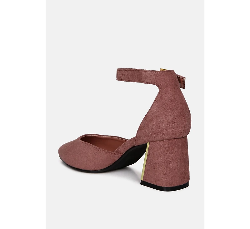 Rory Metallic Sling Detail Block Heel Sandals Women