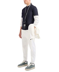 A|X Armani Exchange Men's Jacquard Cuffed-Sleeve T-Shirt