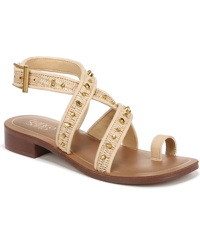 Franco Sarto Women's Ina 2 Toe Loop Ankle Strap Stacked Heel Sandals