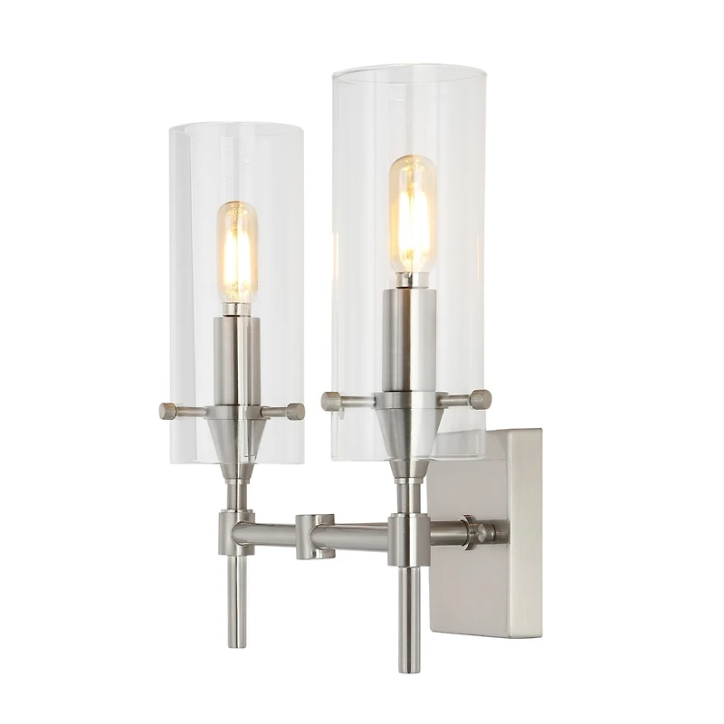 Jonathan Y Cato Bohemian Farmhouse Iron/Glass Led Vanity