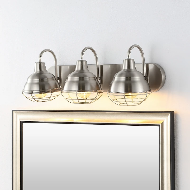 Jonathan Y Levi Industrial Farmhouse Iron Led Vanity Light