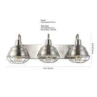 Jonathan Y Levi Industrial Farmhouse Iron Led Vanity Light