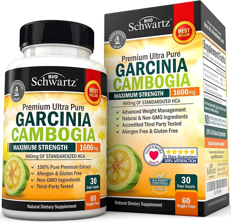 Bio Schwartz Garcinia Cambodia 1600mg 60 Capsules