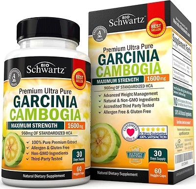 Bio Schwartz Garcinia Cambodia 1600mg 60 Capsules