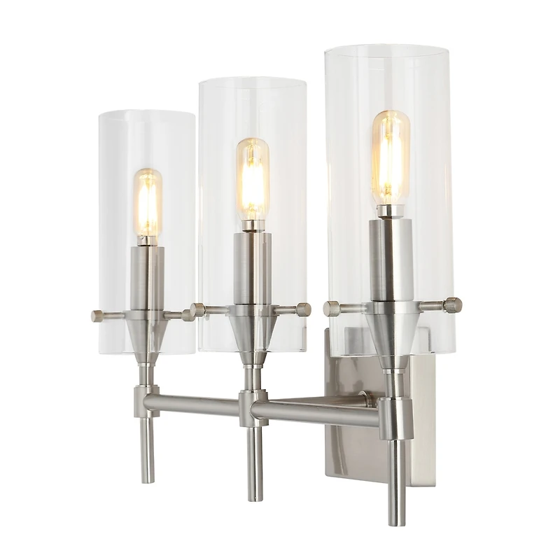 Jonathan Y Cato Bohemian Farmhouse Iron/Glass Led Vanity Light