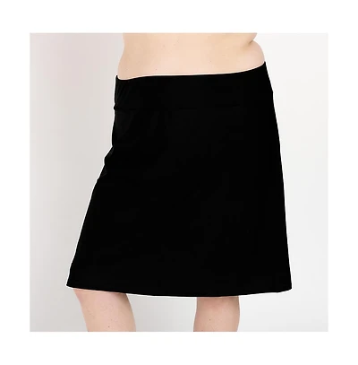 Calypsa Women's Plus Knee Length Swim Skort