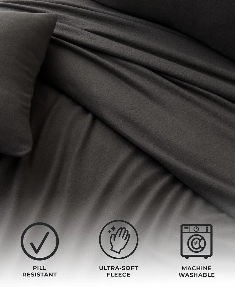 Premium Comforts Heathered Melange T-shirt Jersey Knit Cotton Blend 3 Piece Sheet Set, Twin