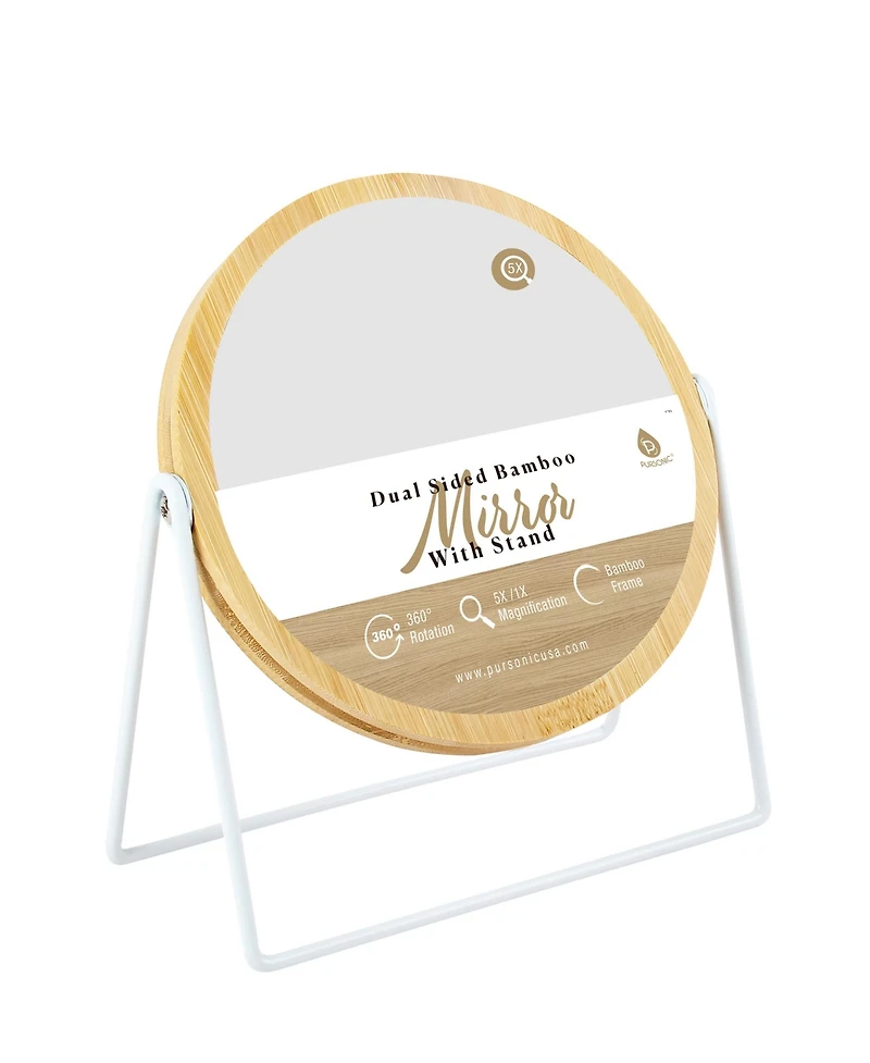 Pursonic Dual-Sided Mirror with Seamless 360A° Rotation