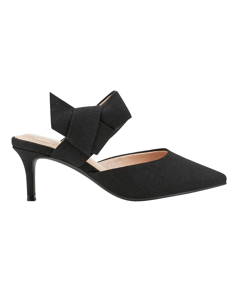 Bandolino Women's Millie Pointed Toe Kitten Heel Mules