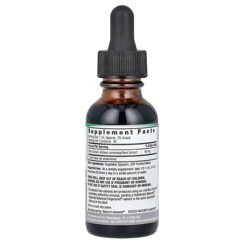 Nature's Answer Black Cohosh Extract Alcohol-Free 40 mg - 1 fl oz (30 ml)
