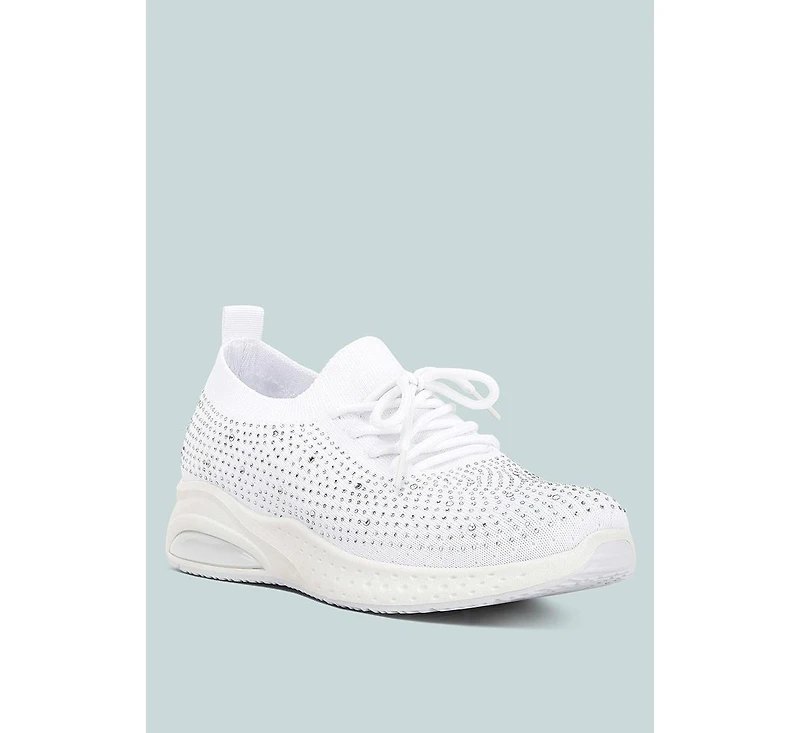 Women's elizha stud embellished lace up sneakers