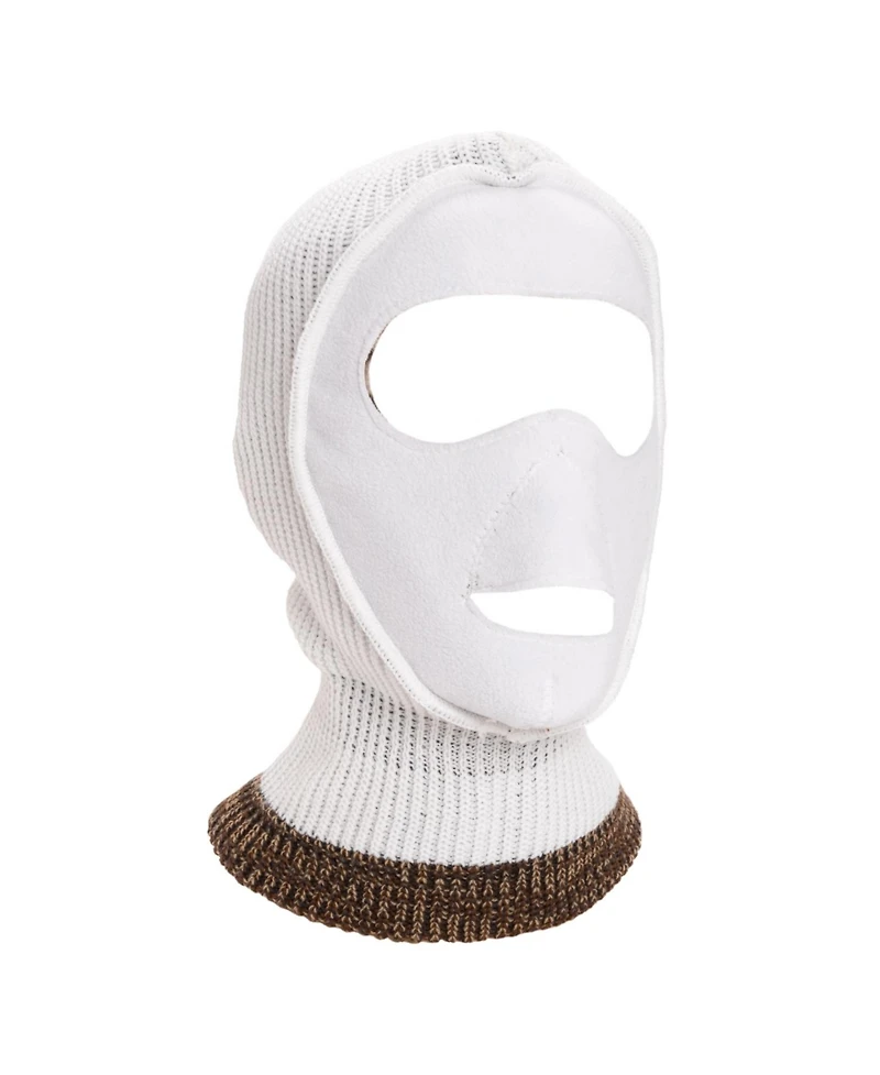 Muk Luks Men's 2-Hole Reversible Face Mask, Adventure Grey/Blaze, One Size