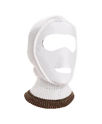 Muk Luks Men's 2-Hole Reversible Face Mask, Adventure Grey/Blaze, One Size