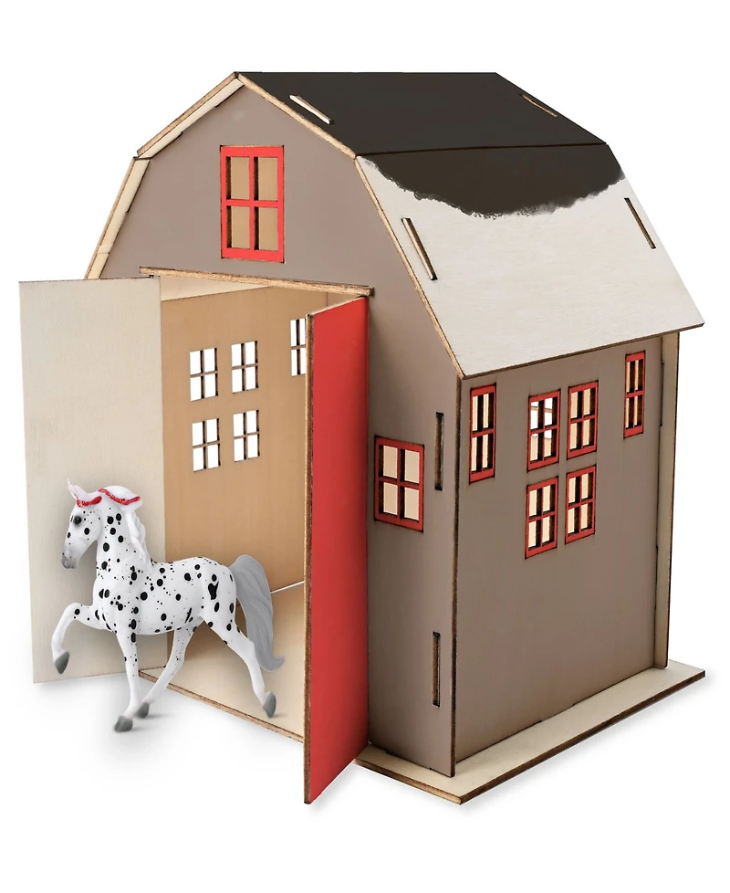 Breyer Horses Stablemates Series Paint Your Own Barn and Horse Set