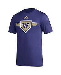 Men's adidas Purple Washington Huskies 2023/24 Aeroready Homeland Plate Pregame T-shirt