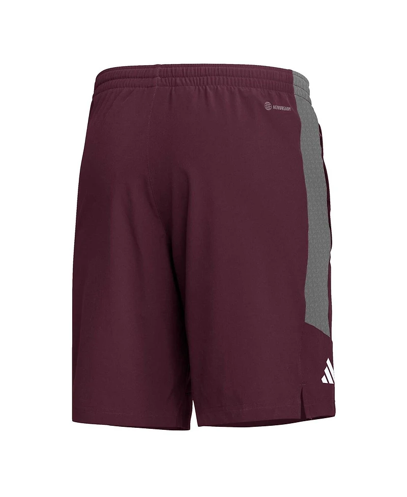 Men's adidas Maroon Mississippi State Bulldogs Aeroready Shorts