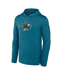 Men's Fanatics Teal San Jose Sharks Authentic Pro Lightweight Pullover Hoodie