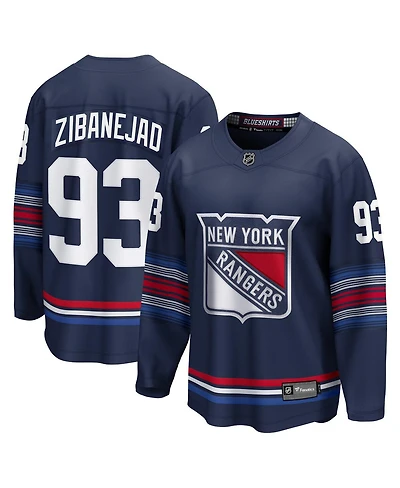 Men's Fanatics Mika Zibanejad Navy New York Rangers Alternate Premier Breakaway Player Jersey