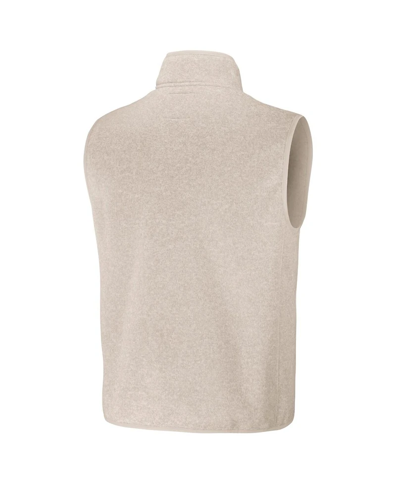Men's Nfl x Darius Rucker Collection by Fanatics Oatmeal Denver Broncos Full-Zip Sweater Vest