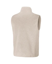 Men's Nfl x Darius Rucker Collection by Fanatics Oatmeal Denver Broncos Full-Zip Sweater Vest