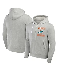 Men's Nfl x Darius Rucker Collection by Fanatics Gray Miami Dolphins Domestic Full-Zip Hoodie