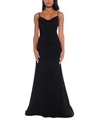 B Darlin Juniors' Sweetheart-Neck Ruched Sleeveless Gown