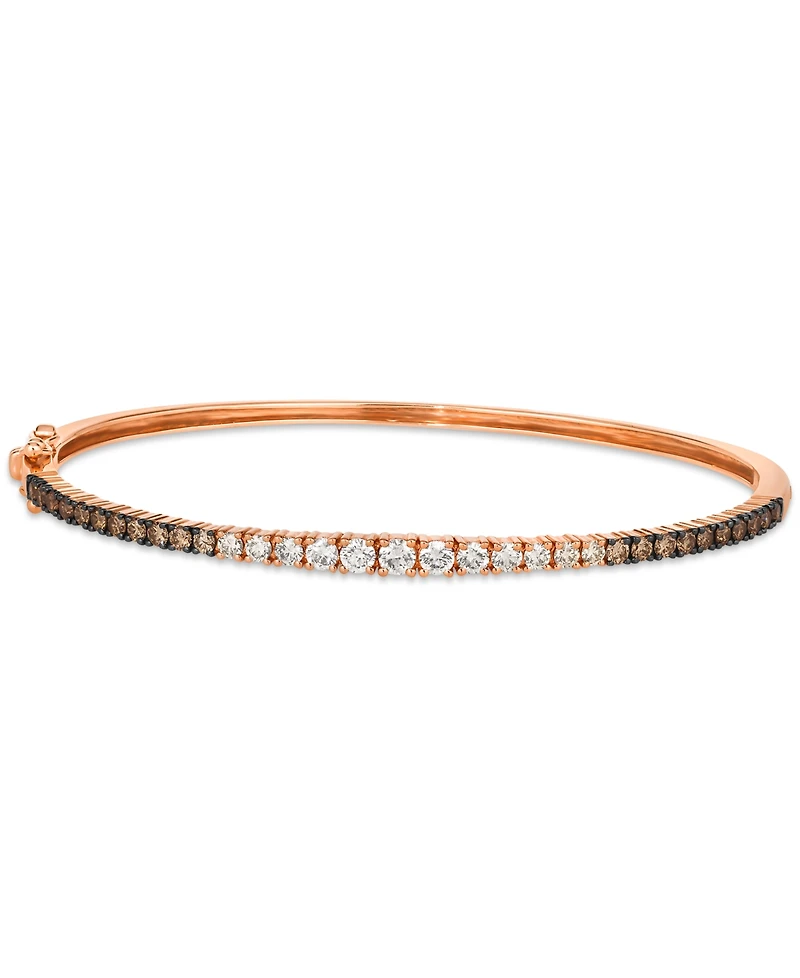 Le Vian Ombre Chocolate Diamond Bangle Bracelet (1-1/3 ct. t.w.) 14k Gold (Also Available Rose and White Gold)