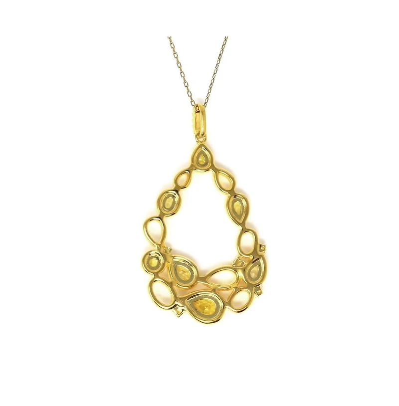 Suzy Levian New York Suzy Levian Sterling Silver Cubic Zirconia Multi Pearl Pendant Necklace