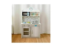 Kids Wooden Pretend Cooking Play Set Cookware Kitchen Toys Toddler Gift