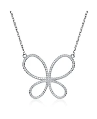 Gigi Girl Kids/Young Teens Sterling Silver Cubic Zirconia Butterfly Design Pendant