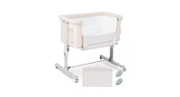 Portable Baby Bedside Bassinet with 5-level Adjustable Heights and Travel Bag