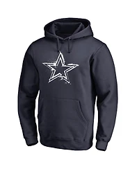 Men's Fanatics Navy Dallas Cowboys Splatter Logo Pullover Hoodie