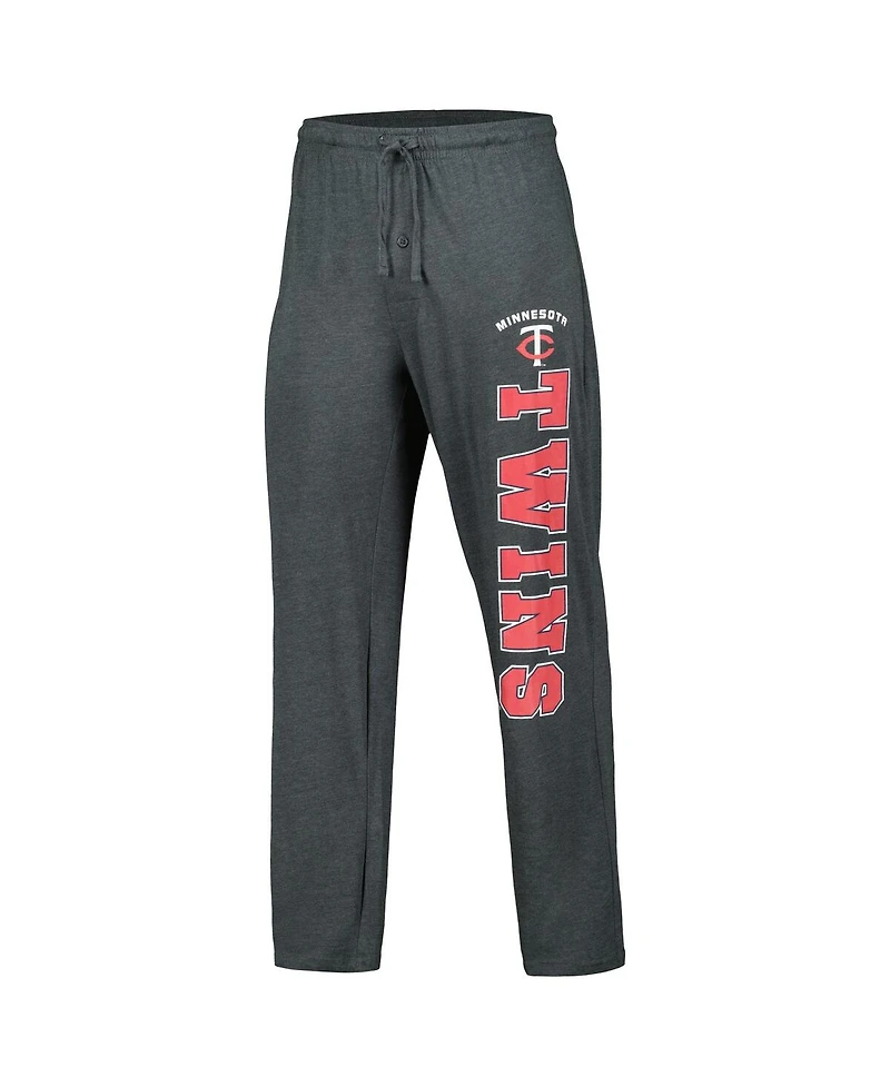 Men's Concepts Sport Charcoal, Navy Minnesota Twins Meter T-shirt and Pants Sleep Set