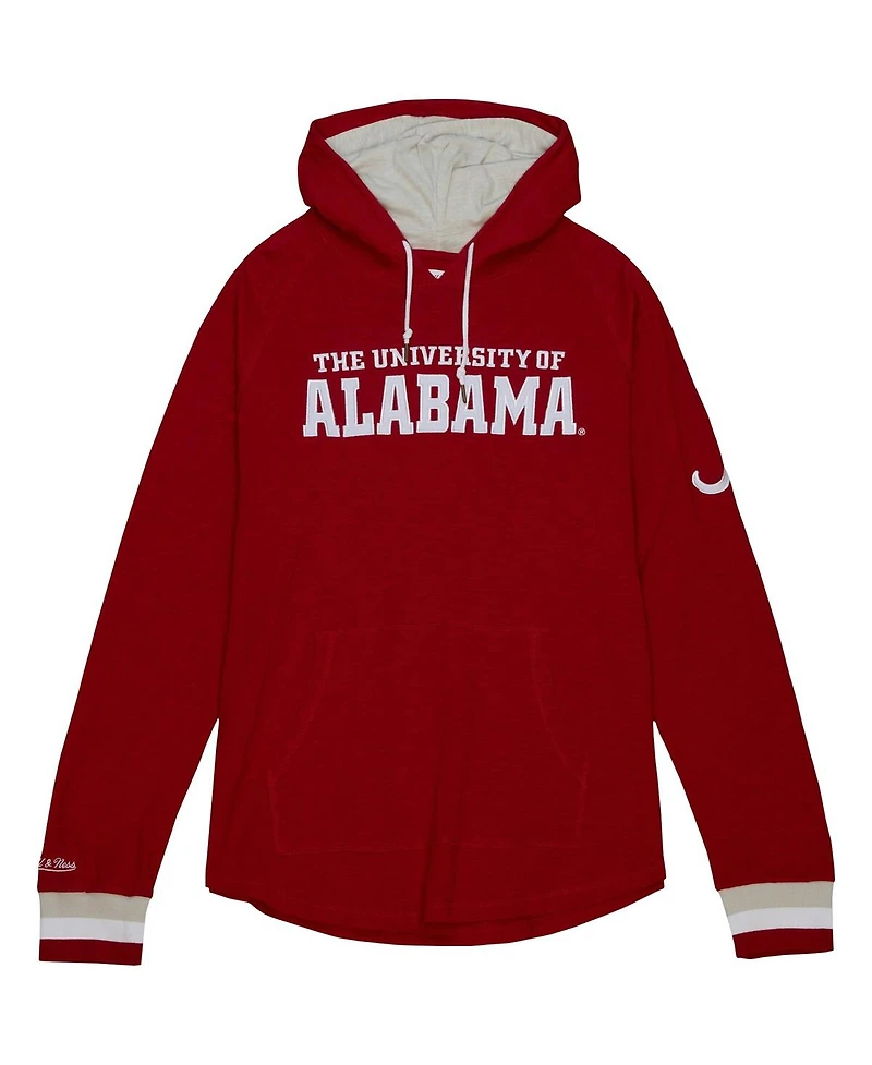 Men's Mitchell & Ness Crimson Alabama Tide Legendary Raglan Pullover Hoodie